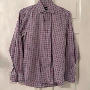 Pronto Uomo Plaid Dress Shirt